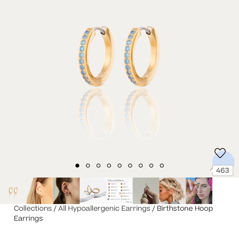 Elegant Gold and Blue Hoop Earrings